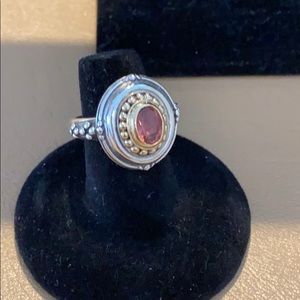 Konstantino SS/18k/Rhodolite Garnet Retired Ring